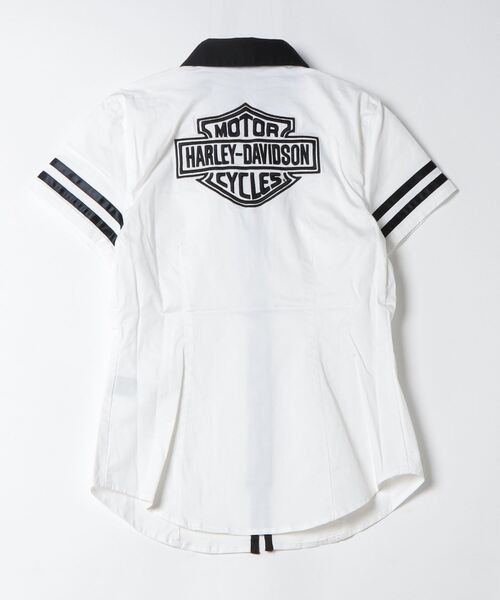 ブラウス シャツ バー＆シールドジップフロントシャツ レディース Harley Davidson ブラウス シャツ バー＆シールドジップフロント