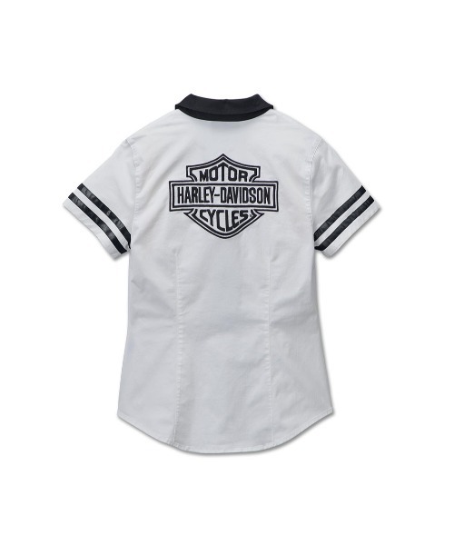 Harley Davidson ブラウス シャツ バー＆シールドジップフロント