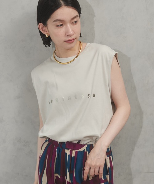 tシャツ 「WEB限定」TRADITIONAL箔プリントTEE レディース SHIPS tシャツ 「WEB限定」「手洗い可能」フラワー 箔 プリント