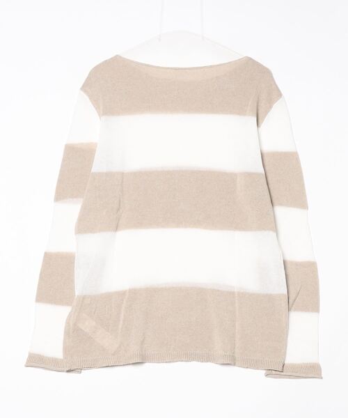 ニット セーター KIRSH SEE THROUGH BLOCK LONG SLEEVE KNIT キルシー シースルー ボーダーニット レディース ニット セーター KIRSH SEE THROUGH BLOCK LONG SLEEVE KNIT