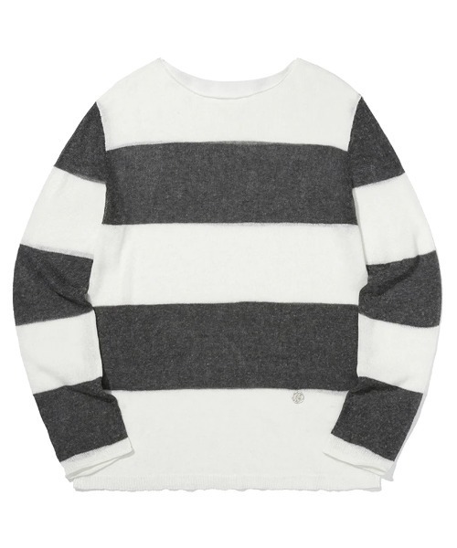 ニット セーター KIRSH SEE THROUGH BLOCK LONG SLEEVE KNIT キルシー シースルー ボーダーニット レディース