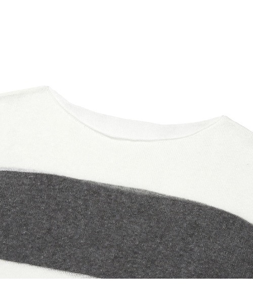 ニット セーター KIRSH SEE THROUGH BLOCK LONG SLEEVE KNIT キルシー シースルー ボーダーニット レディース ニット セーター KIRSH SEE THROUGH BLOCK LONG SLEEVE KNIT
