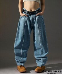 m.u.l加工ワイドデニムL～XL FREAK'S STORE（フリークスストア） ワイドパンツ ジーンズ メンズ