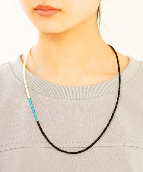 THE MILES ネックレス ROSETTAPRAYER 3mm BEADS NECKLACE 60cm メンズ
