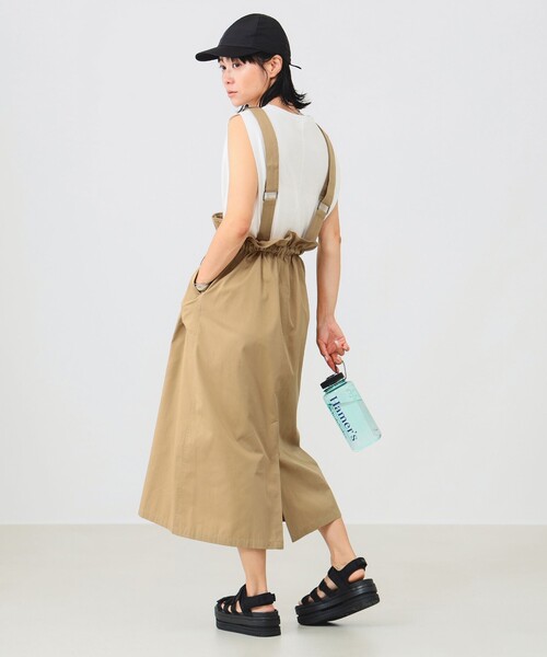 B:MING by BEAMS / シャーリング ジャンパースカート B：MING by BEAMS スカート シャーリング ジャンパースカート