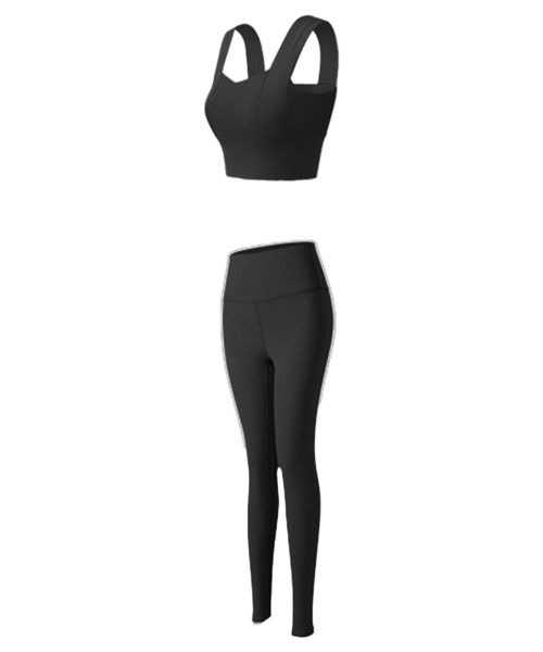 HYS SHOP レギンス スパッツ レディース ビスチェ風ヨガトップス