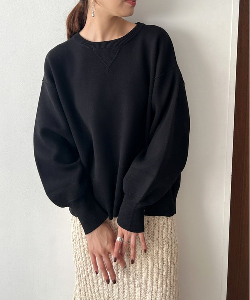 Olu. ニット セーター スウェットライクニットプルオーバー