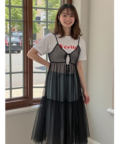 fifth（フィフス） ワンピース チュールキャミソールワンピース