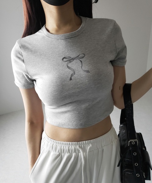 me+em select tシャツ 「 4color 」ミニリボンショートちびT