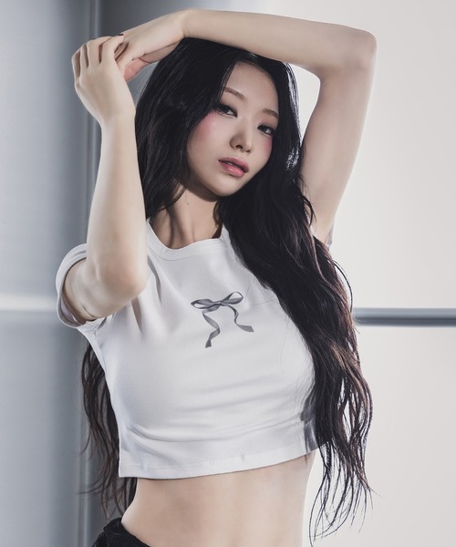 【新品タグ付】Myu リボン　Tシャツ セール】リボンプリントTシャツ（Tシャツ/カットソー）｜M y u