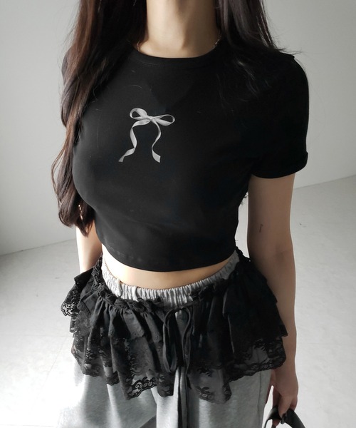 セール】リボンモチーフTシャツ（Tシャツ/カットソー）｜WOND