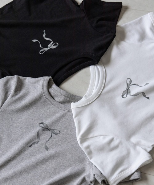 me+em select tシャツ 「 4color 」ミニリボンショートちびT