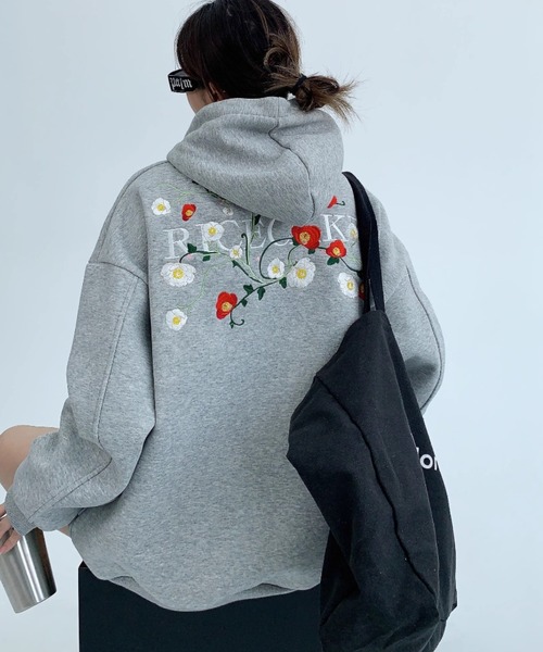 N.s パーカー rogo刺繍花柄パーカー レディース : ZOZOTOWN Yahoo!店