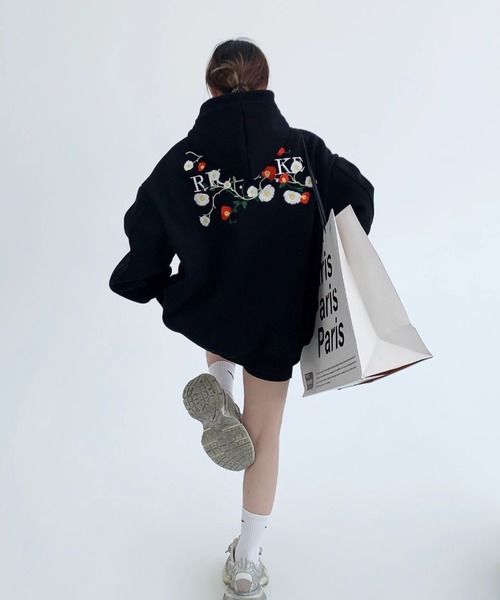 N.s パーカー rogo刺繍花柄パーカー レディース : ZOZOTOWN Yahoo!店