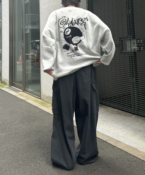 セーター ニット 「ILL'S」8ボール＆ゴースト ビッグシルエット