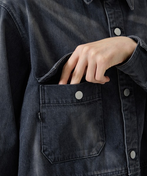 JieDa（ジエダ） シャツ OVER SIZE DENINM SHIRT メンズ : ZOZOTOWN