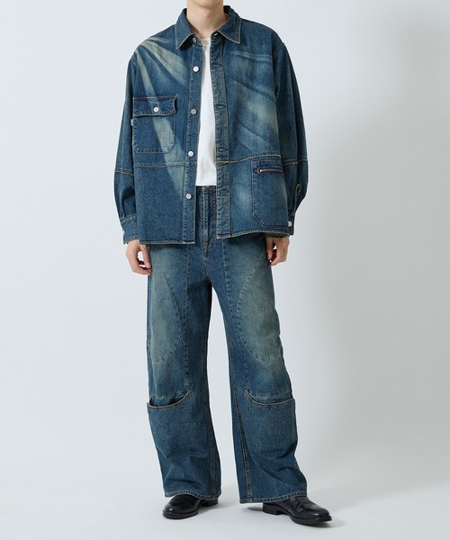 JieDa（ジエダ） シャツ OVER SIZE DENINM SHIRT メンズ : ZOZOTOWN