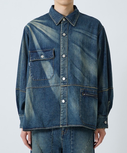 JieDa（ジエダ） シャツ OVER SIZE DENINM SHIRT メンズ : ZOZOTOWN
