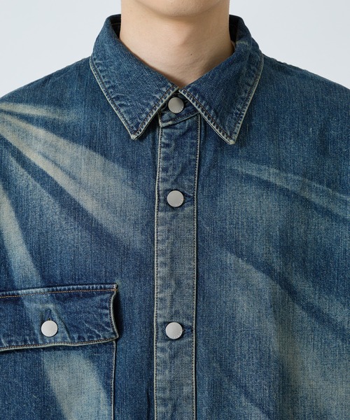 JieDa（ジエダ） シャツ OVER SIZE DENINM SHIRT メンズ : ZOZOTOWN