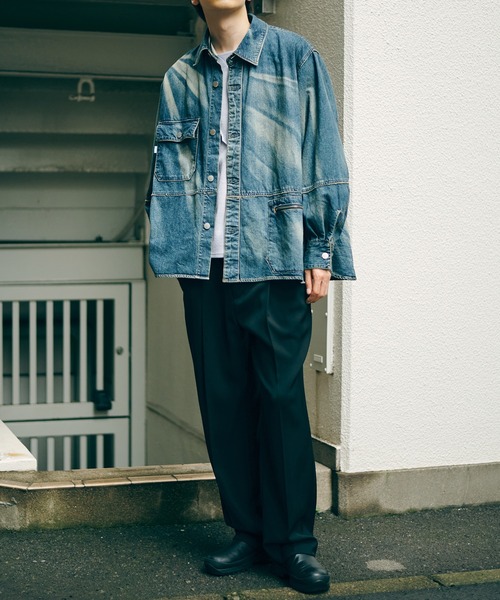 JieDa（ジエダ） シャツ OVER SIZE DENINM SHIRT メンズ : ZOZOTOWN