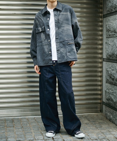 JieDa（ジエダ） シャツ OVER SIZE DENINM SHIRT メンズ : ZOZOTOWN