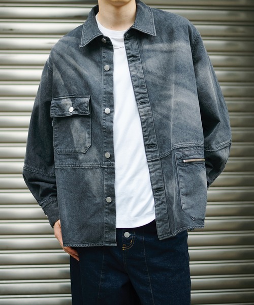JieDa（ジエダ） シャツ OVER SIZE DENINM SHIRT メンズ : ZOZOTOWN