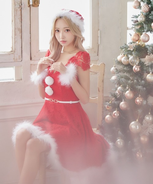 sugar サンタ コスプレ衣装 赤 肩紐破れあり sugar サンタ コスプレ衣装 赤 肩紐破れあり