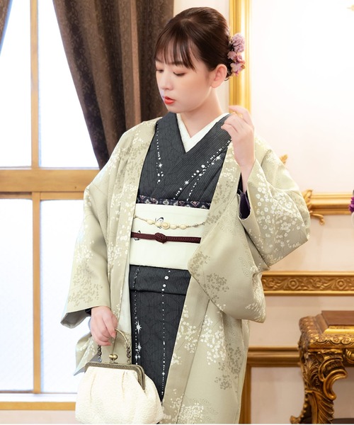 着物 レディース　羽織 単品　かすみ草に青海波シリーズ　KIMONOMACHI オリジナル レディース