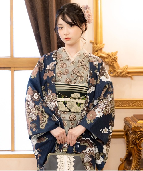 着物 レディース　羽織 単品　かすみ草に青海波シリーズ　KIMONOMACHI オリジナル レディース