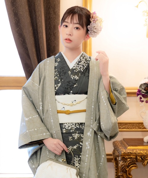 幸せなふたりに贈る結婚祝い KIMONOMACHI 着物 オリジナル 2024-25 新作 羽織 単品 かすみ草 日本舞踊