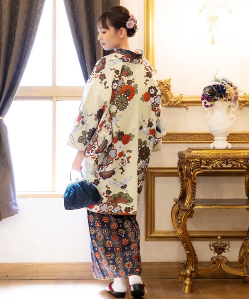 着物 レディース　羽織 単品　かすみ草に青海波シリーズ　KIMONOMACHI オリジナル レディース