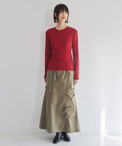 UNITED TOKYO◆シアーラメハーフリブニット UNITED TOKYO（ユナイテッドトウキョウ）の「シアーラメハーフ
