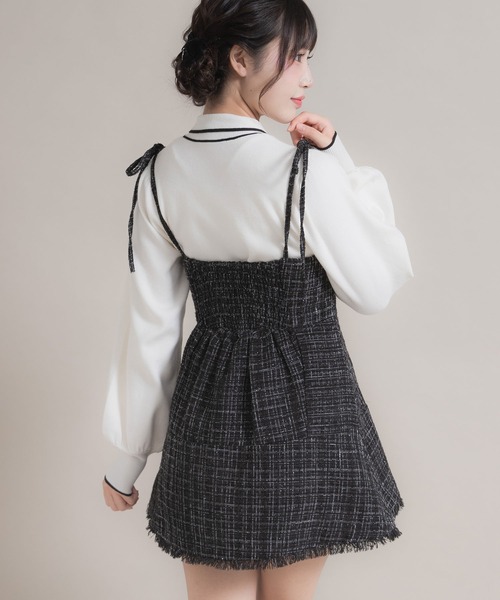 DearMyLoveRose（ディアマイラブローズ） ワンピース ラメツイード