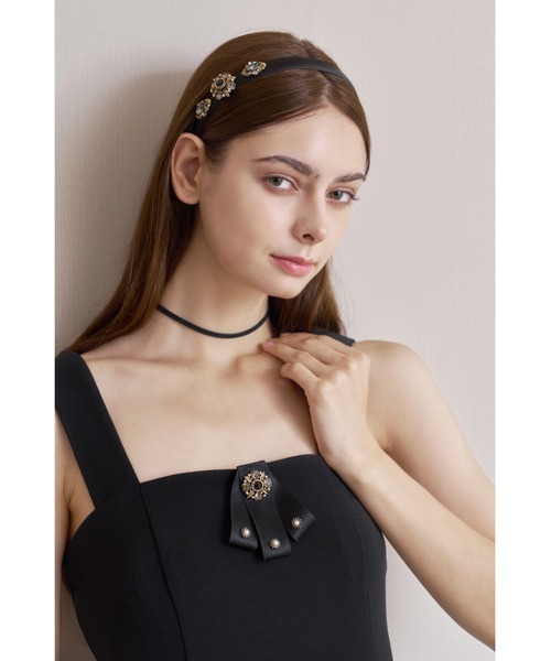 Mela Bianca（メラビアンカ） カチューシャ 韓国 クリスタル パール