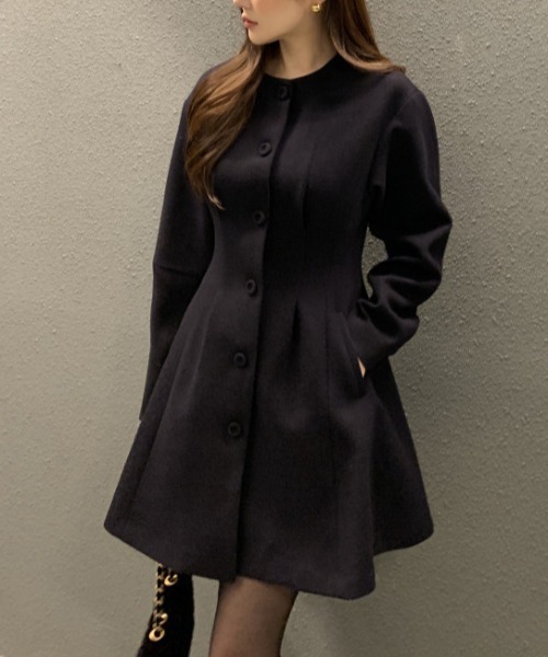 FREE STYLISTS ノーカラーコート コート YUGA_YGMC ドレスコート