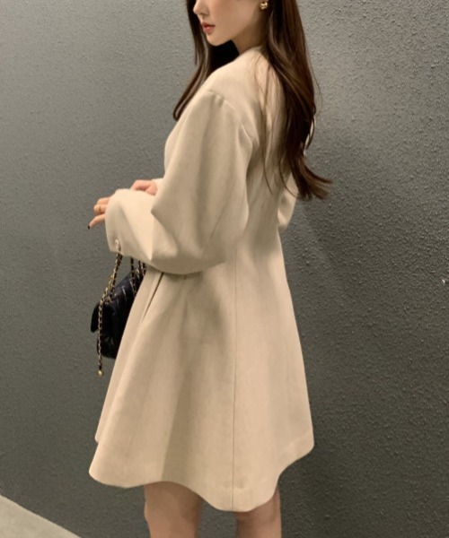 FREE STYLISTS ノーカラーコート コート YUGA_YGMC ドレスコート