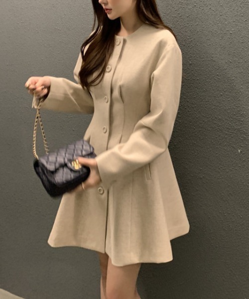 FREE STYLISTS ノーカラーコート コート YUGA_YGMC ドレスコート
