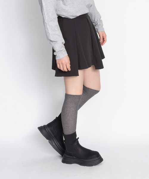SVEC（シュベック） ブーツ ニットドッキング 厚底 ショートブーツ