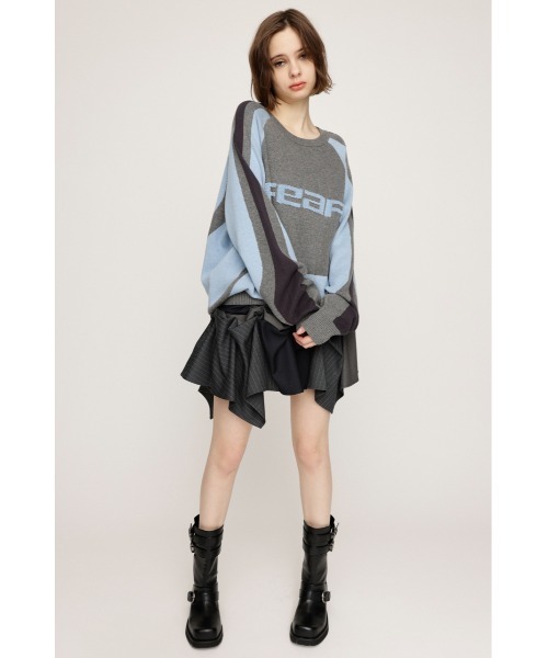 ニット セーター 2WAY JQ LOGO TOPS ツーウェイ ジャガード ロゴ トップス レディース SLY ニット セーター 2WAY JQ LOGO TOPS ツーウェイ ジャガード