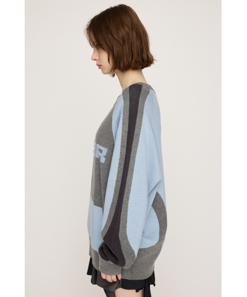 SLY ニット セーター 2WAY JQ LOGO TOPS ツーウェイ ジャガード