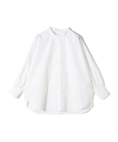 ブラウス シャツ SHIPS Primary Navy Label:スーピマコットン ドルマン ビッグ シャツ レディース