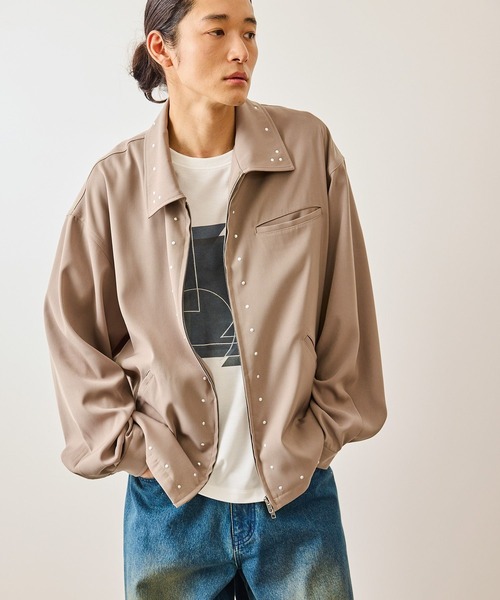 ジャケット・アウター JUN JUNRED ブルゾン アウター ラインドッツZIPブルゾン メンズ