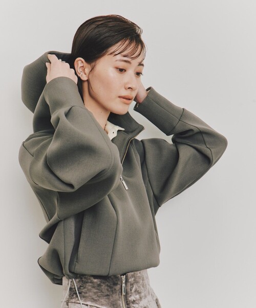 トレーナー スウェット ボンディングZIPフーディー｜春服 レディース