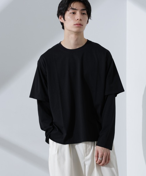 NANO universe（ナノ・ユニバース） tシャツ フェイクレイヤードT