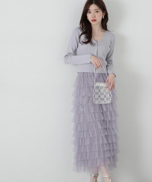 PROPORTION BODY DRESSING スカート Iラインチュールティアード