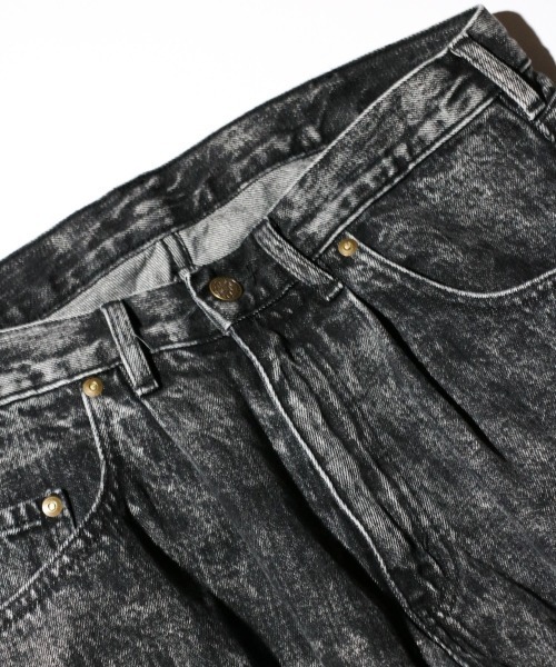 希少❤️ 80s USA製 バギーデニム　フェード　グランジ　モード　ケミカル GUNG HO（ファッション） ジーンズ HO / ガンホー DENIM BAGGY