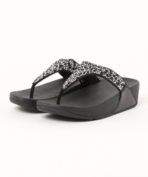 FitFlop サンダル LULU CRYSTAL-MIX TOE-POST SANDALS