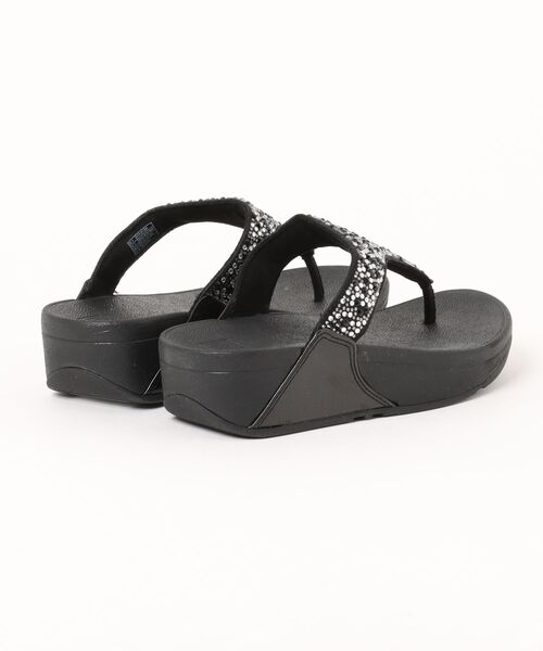 KISS ME QUICK CRYSTAL パンプサンダル LULU CRYSTAL-MIX METALLIC CROSS SLIDES｜fitflop(フィット