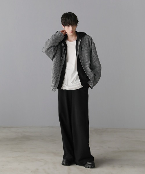 ma1 ma-1 総柄ツイードリラクシングMA-1 メンズ レディース : ZOZOTOWN