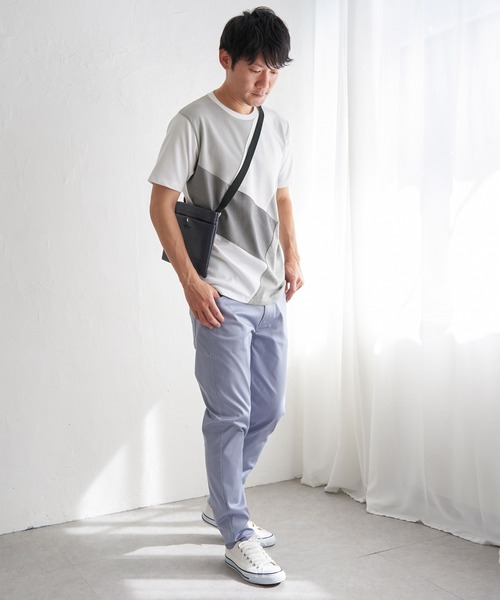 ikka（イッカ） tシャツ 「親子コーデ」ブロックスポンチ斜め切り替えT